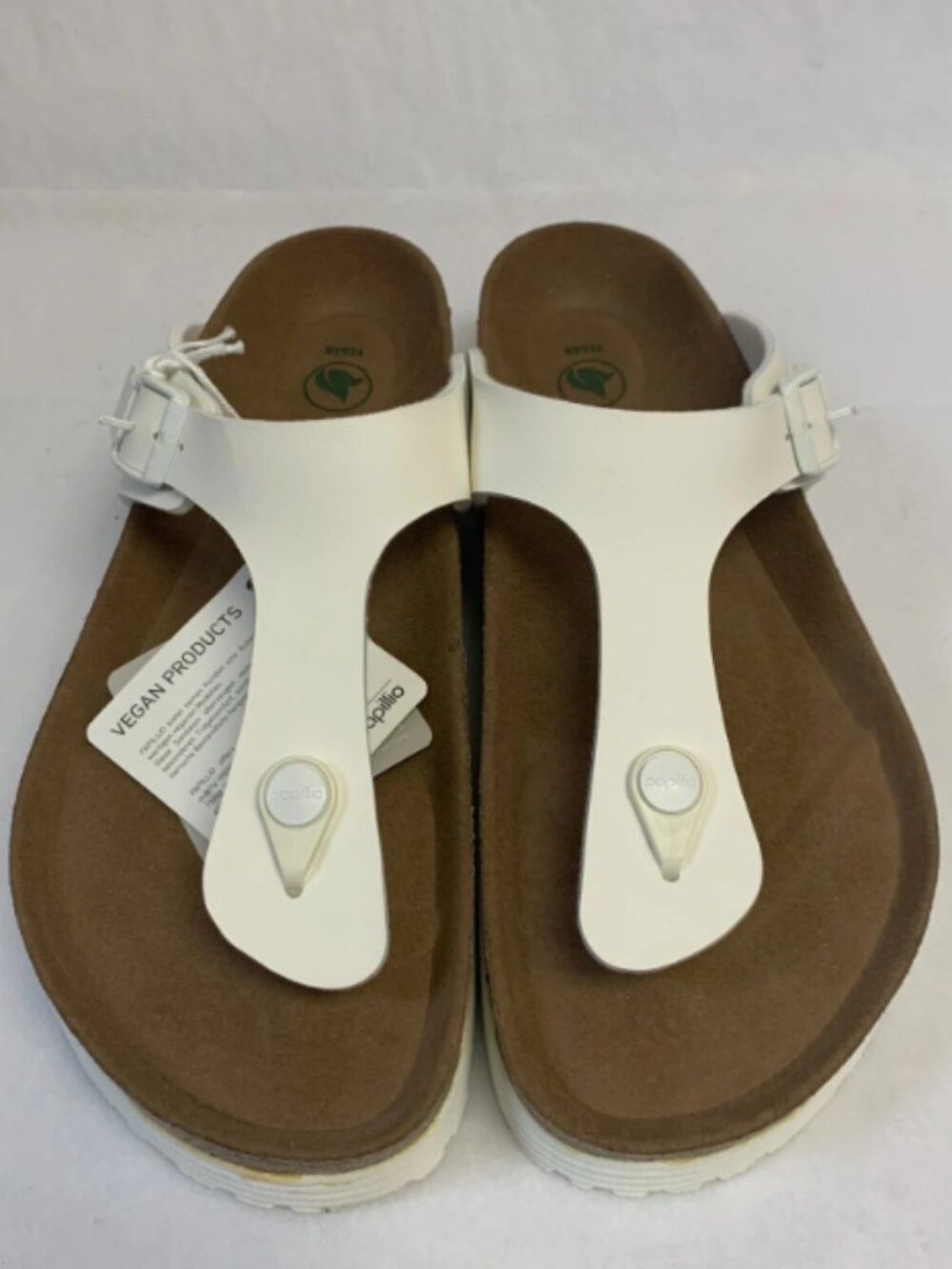 Birkenstock Gizeh Platform White Birko-Flor Vegan Regular Width Sandals